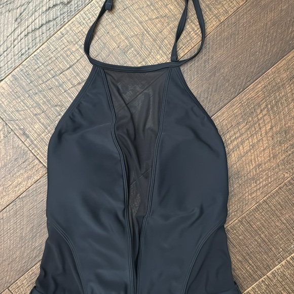 NWT TED BAKER Mech Mesh Panel Swimsuit in Black - Picture 3 of 13